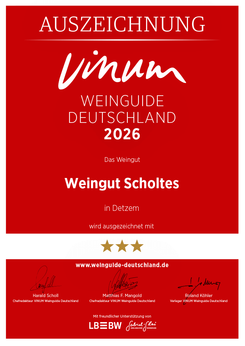 Auszeichnung Vinum Weinguide Deutschland 2026